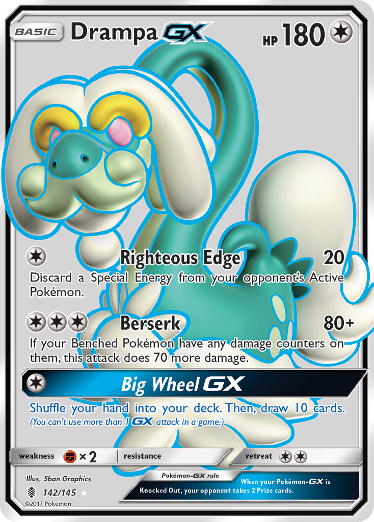 Drampa-GX - 142/145 - holofoil - Guardians Rising