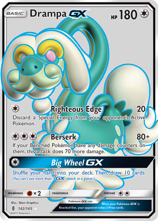 Drampa-GX - 142/145 - holofoil - Guardians Rising