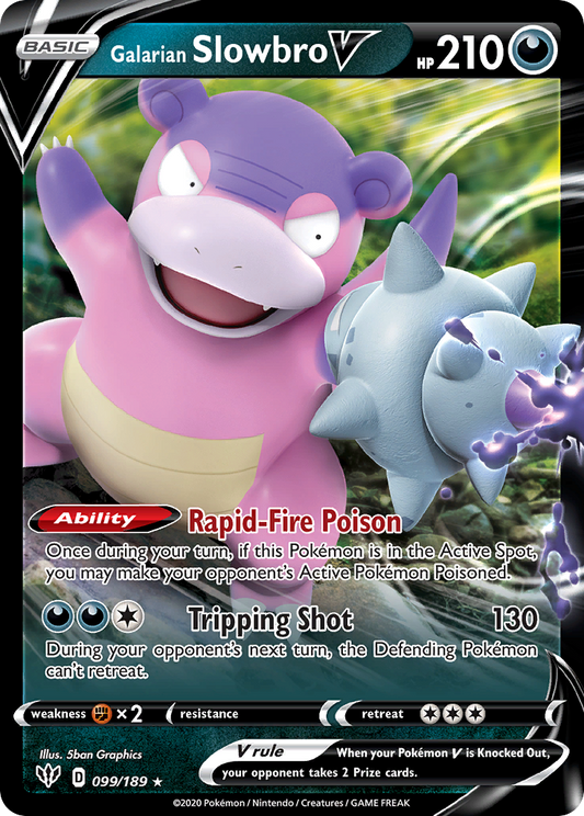 Galarian Slowbro V - 099/189 - holofoil - Darkness Ablaze