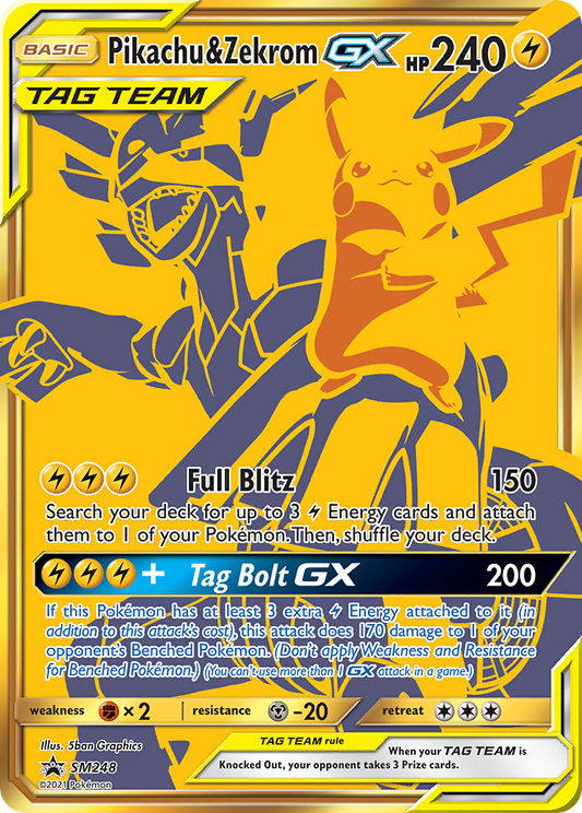 Pikachu & Zekrom-GX - SM248 - holofoil - SM Black Star Promos