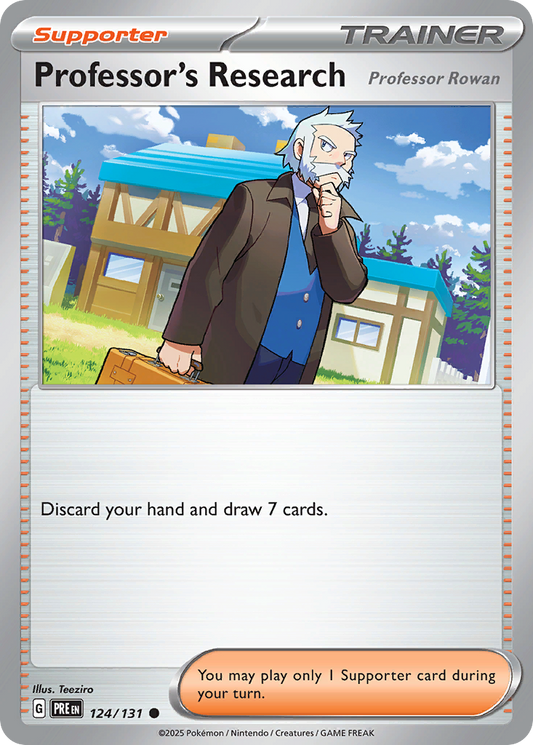 Professor's Research - 124/131 - pokeBallReverseHolofoil - Prismatic Evolutions