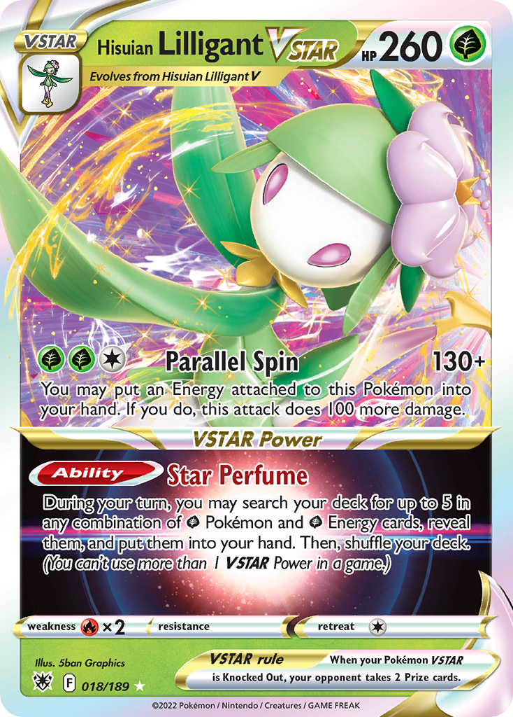 Hisuian Lilligant VSTAR - 018/189 - holofoil - Astral Radiance