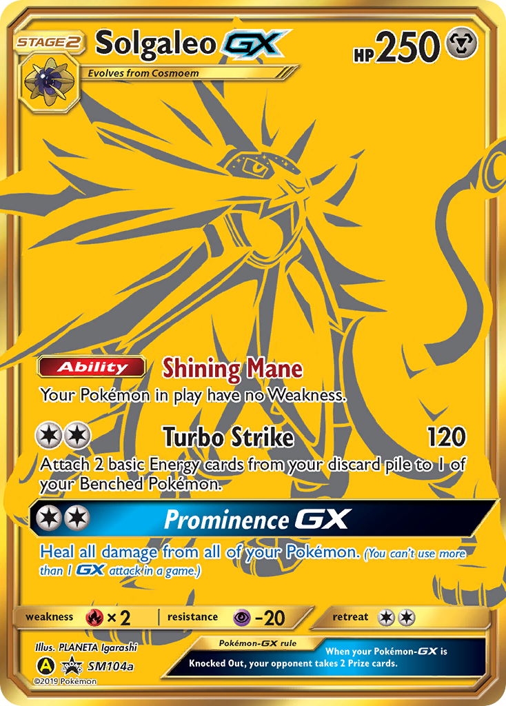 Solgaleo-GX - SM104a - holofoil - SM Black Star Promos