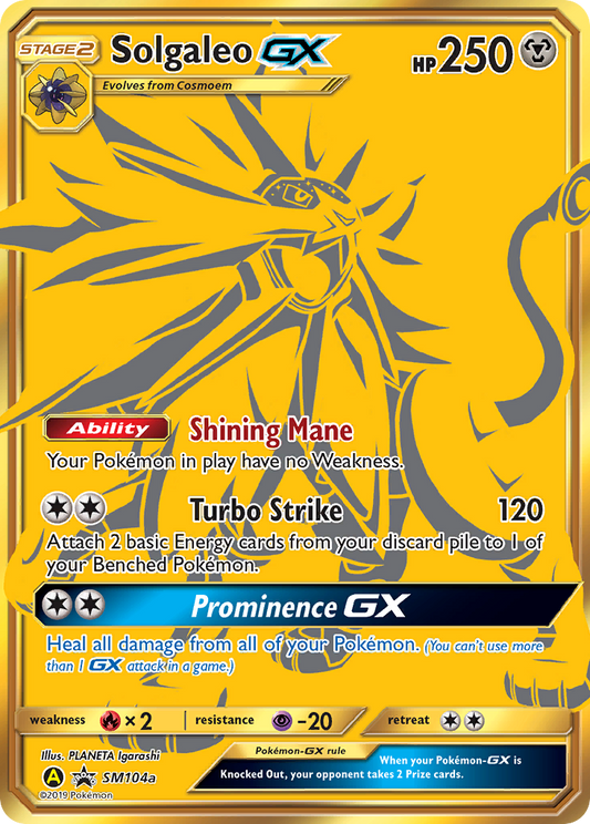 Solgaleo-GX - SM104a - holofoil - SM Black Star Promos