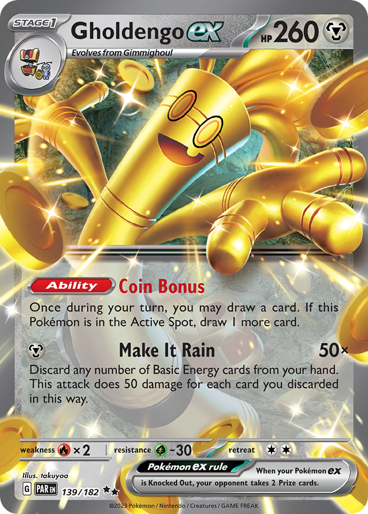 Gholdengo ex - 139/182 - holofoil - Paradox Rift