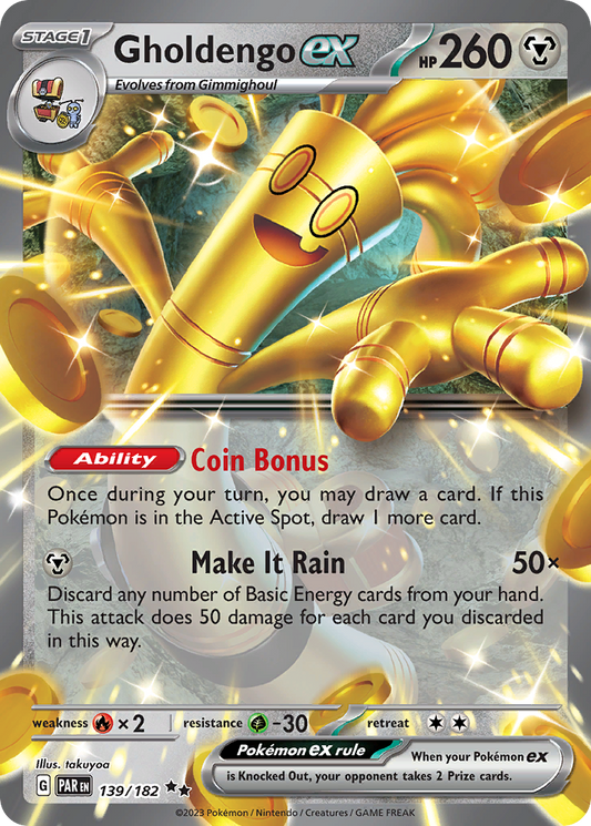 Gholdengo ex - 139/182 - holofoil - Paradox Rift