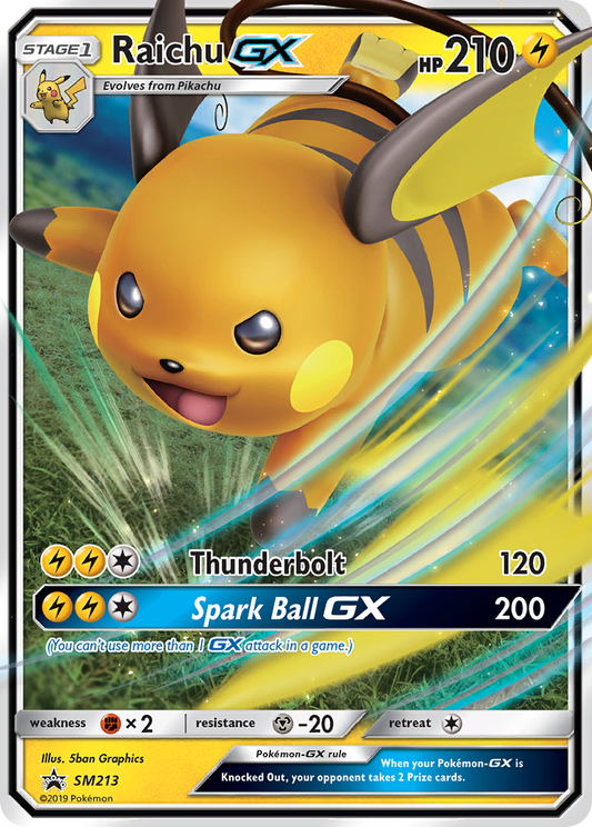 Raichu-GX - 213/248 - holofoil - SM Black Star Promos