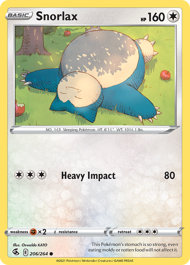 Snorlax - 206/264 - reverseHolofoil - Fusion Strike