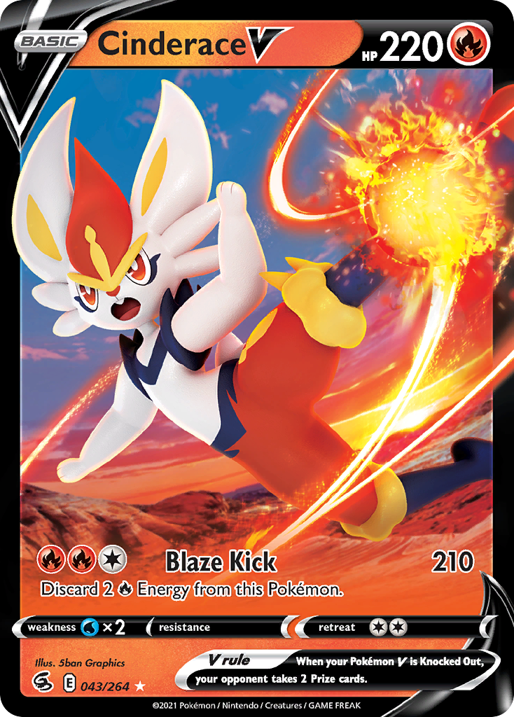 Cinderace V - 043/264 - holofoil - Fusion Strike
