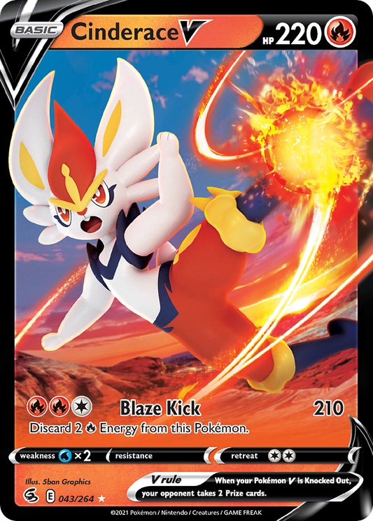Cinderace V - 043/264 - holofoil - Fusion Strike