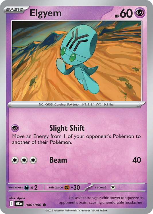 Elgyem - 040/086 - pokeBallReverseHolofoil - Black Bolt