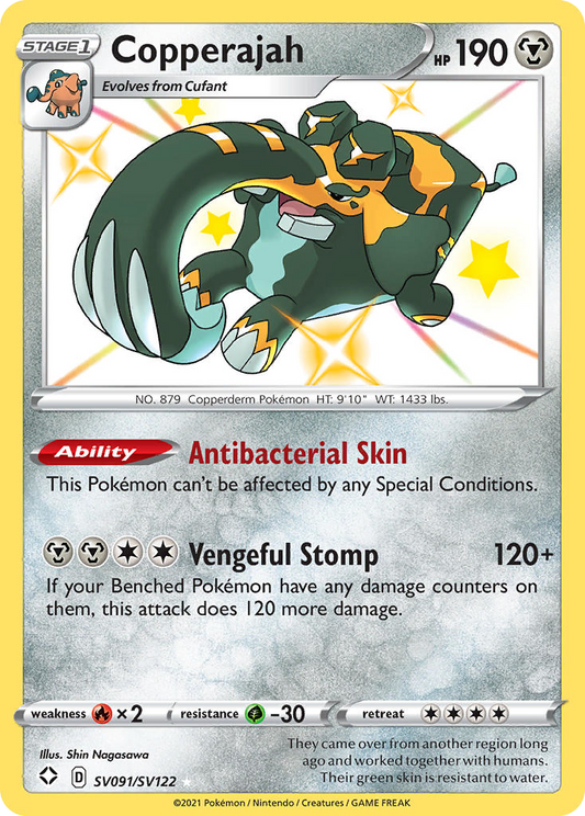 Copperajah - 91/122 - holofoil - Shining Fates Shiny Vault