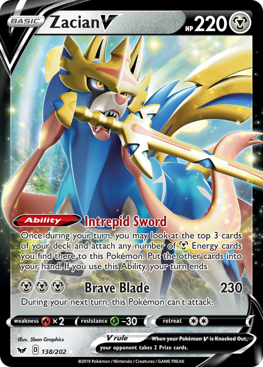 Zacian V - 138/202 - holofoil - Sword & Shield