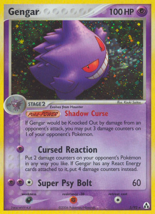 Gengar - 5/92 - holofoil - Legend Maker