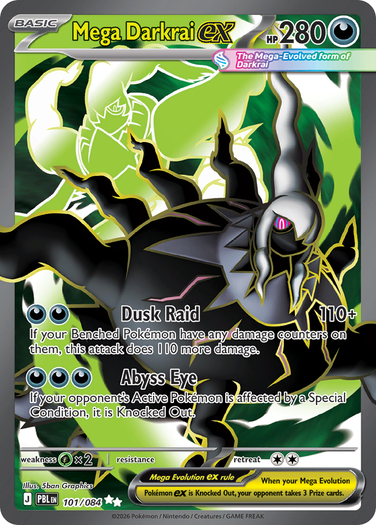 Mega Darkrai ex - 101/084 - holofoil - Pitch Black