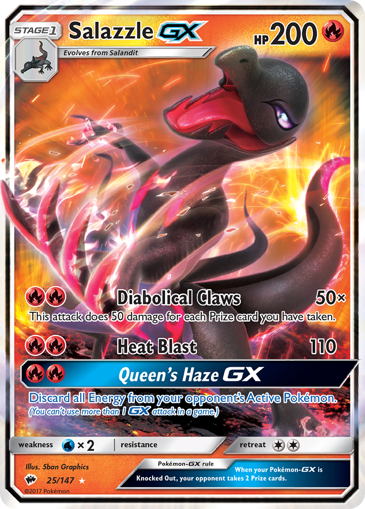 Salazzle-GX - 25/147 - holofoil - Burning Shadows