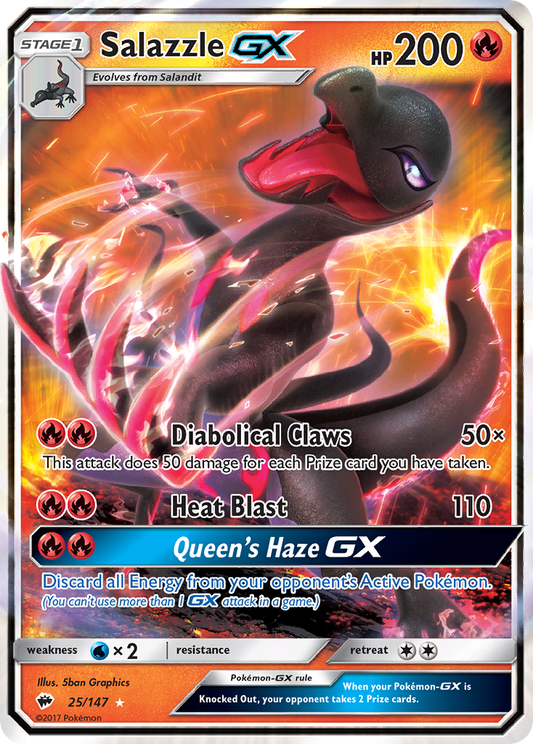 Salazzle-GX - 25/147 - holofoil - Burning Shadows