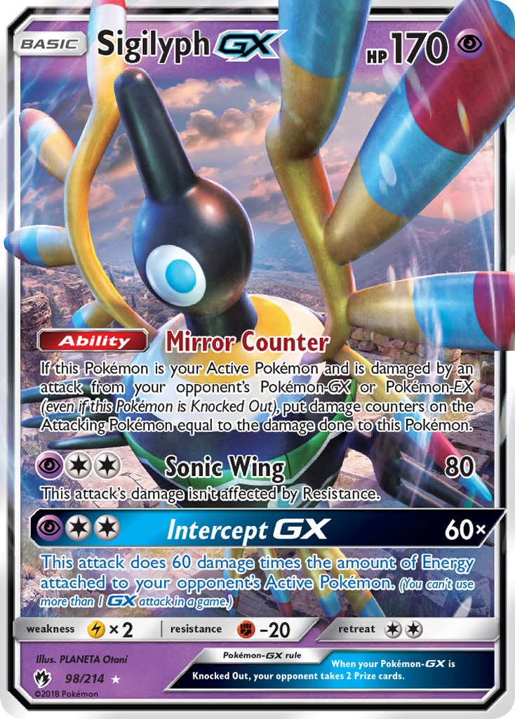 Sigilyph-GX - 98/214 - holofoil - Lost Thunder