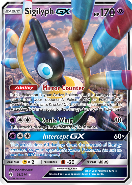 Sigilyph-GX - 98/214 - holofoil - Lost Thunder