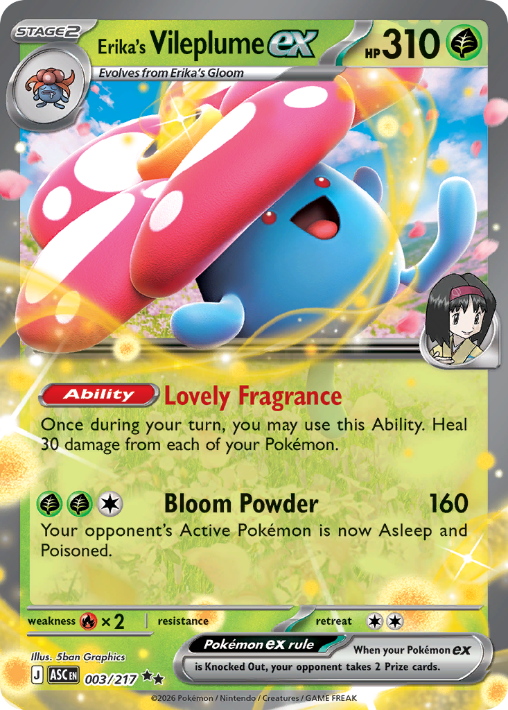 Erika's Vileplume ex - 003/217 - holofoil - Ascended Heroes