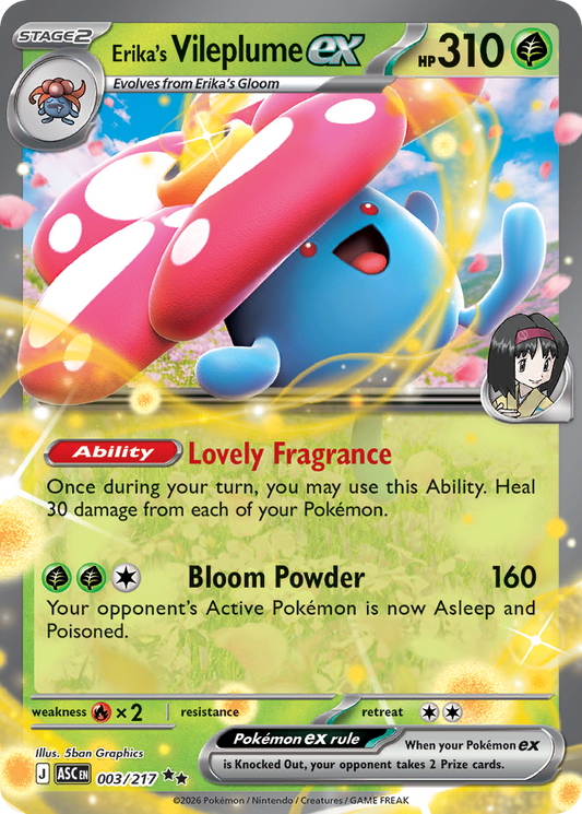 Erika's Vileplume ex - 003/217 - holofoil - Ascended Heroes
