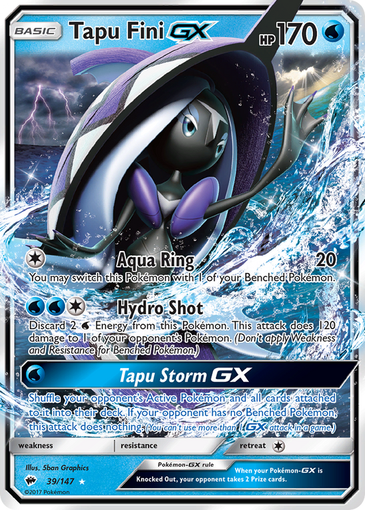 Tapu Fini-GX - 39/147 - holofoil - Burning Shadows