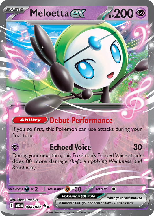 Meloetta ex - 044/086 - holofoil - Black Bolt