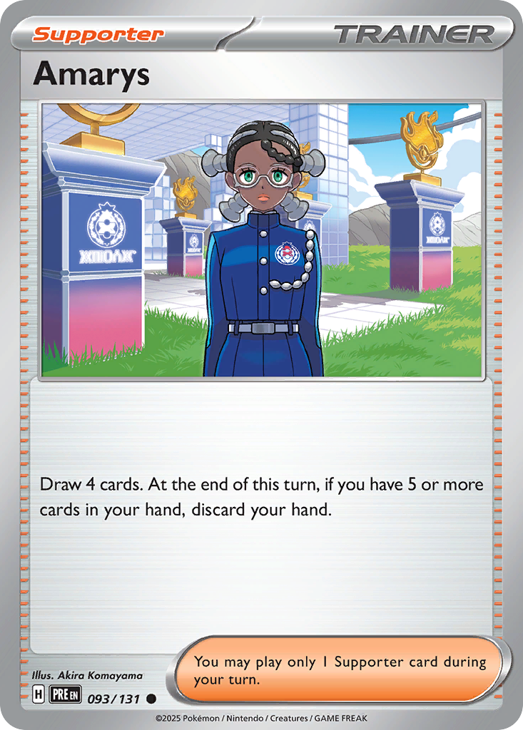Amarys - 093/131 - pokeBallReverseHolofoil - Prismatic Evolutions