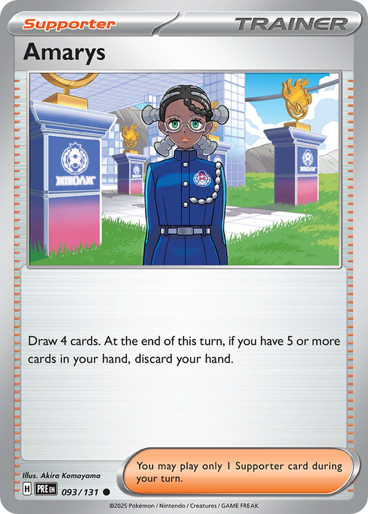 Amarys - 093/131 - pokeBallReverseHolofoil - Prismatic Evolutions