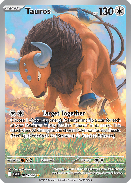 Tauros - 096/086 - holofoil - Chaos Rising