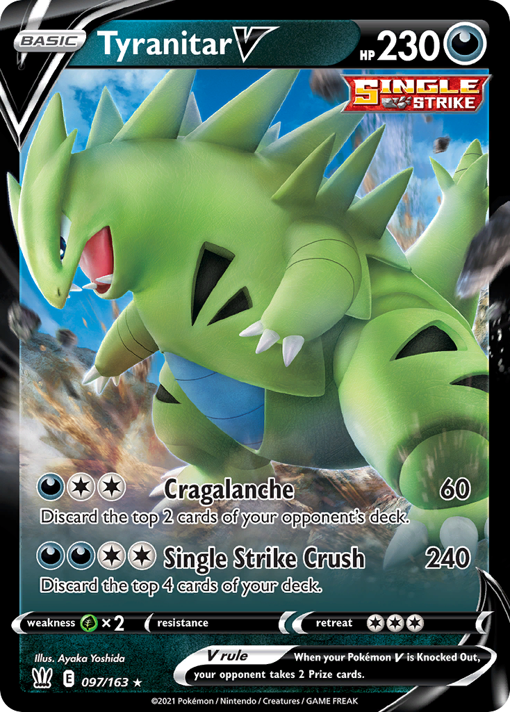 Tyranitar V - 097/163 - holofoil - Battle Styles