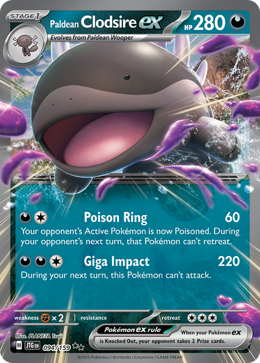 Paldean Clodsire ex - 094/159 - holofoil - Journey Together