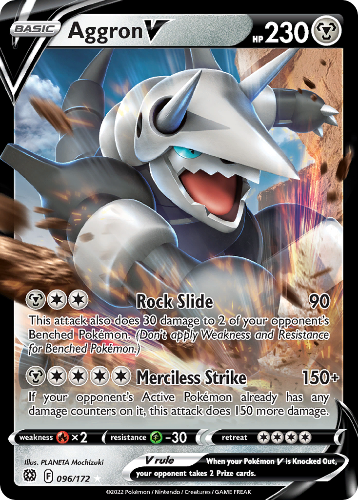 Aggron V - 096/172 - holofoil - Brilliant Stars