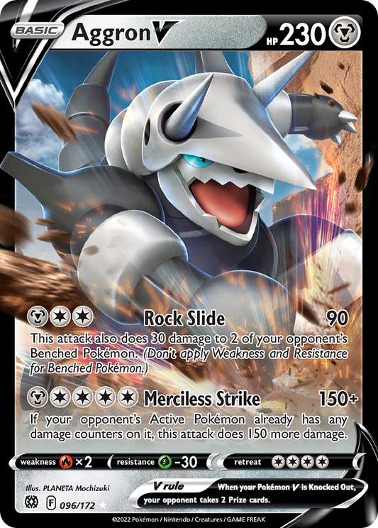 Aggron V - 096/172 - holofoil - Brilliant Stars