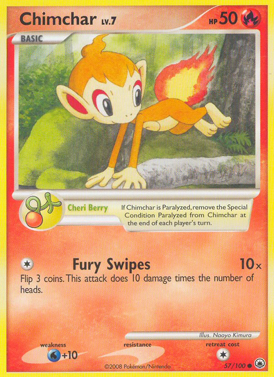 Chimchar - 57/100 - snowflakeStamp - Majestic Dawn