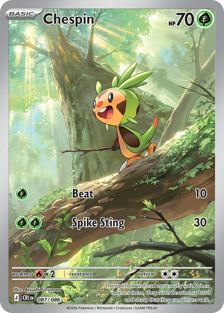 Chespin - 087/086 - holofoil - Chaos Rising