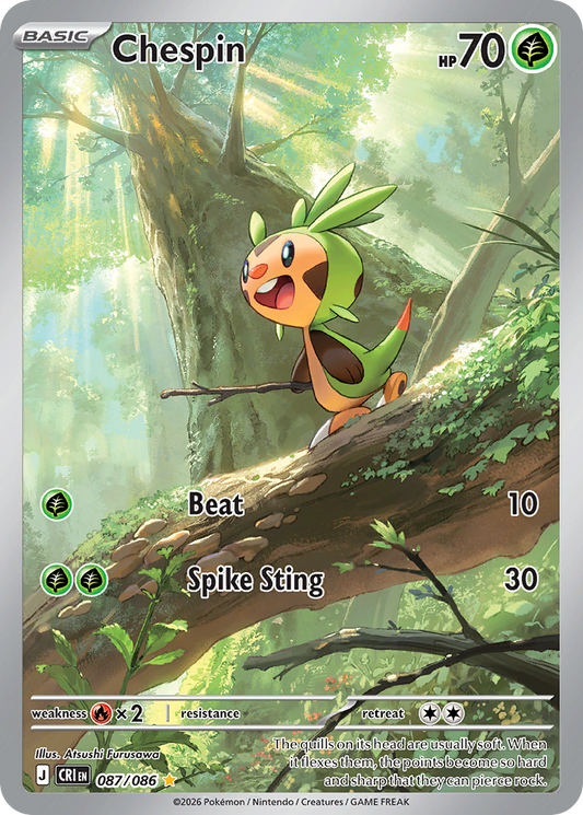 Chespin - 087/086 - holofoil - Chaos Rising