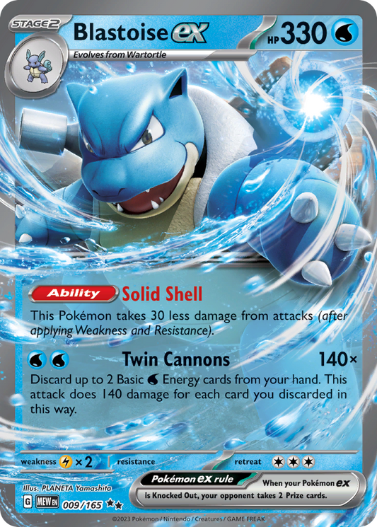 Blastoise ex - 009/165 - holofoil - 151