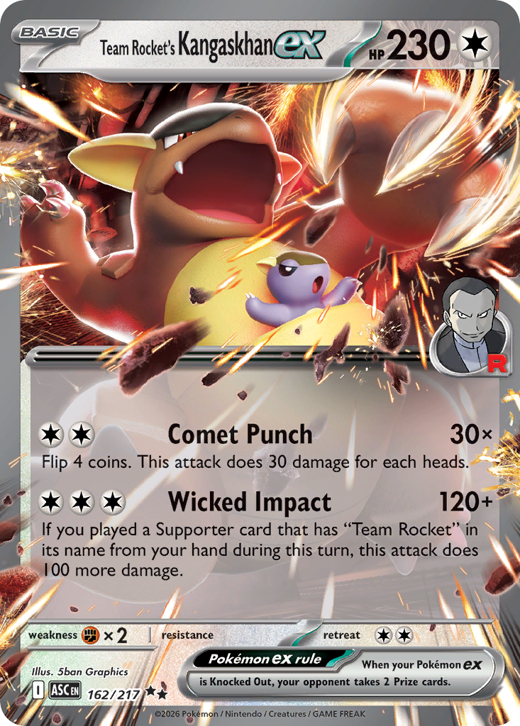 Team Rocket's Kangaskhan ex - 162/217 - holofoil - Ascended Heroes