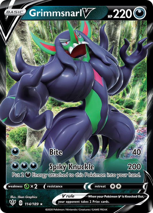 Grimmsnarl V - 114/189 - holofoil - Darkness Ablaze