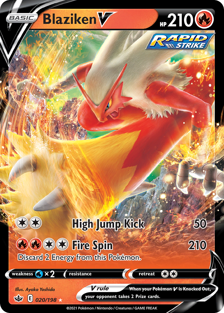 Blaziken V - 020/198 - holofoil - Chilling Reign