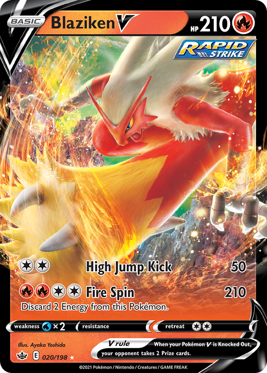 Blaziken V - 020/198 - holofoil - Chilling Reign
