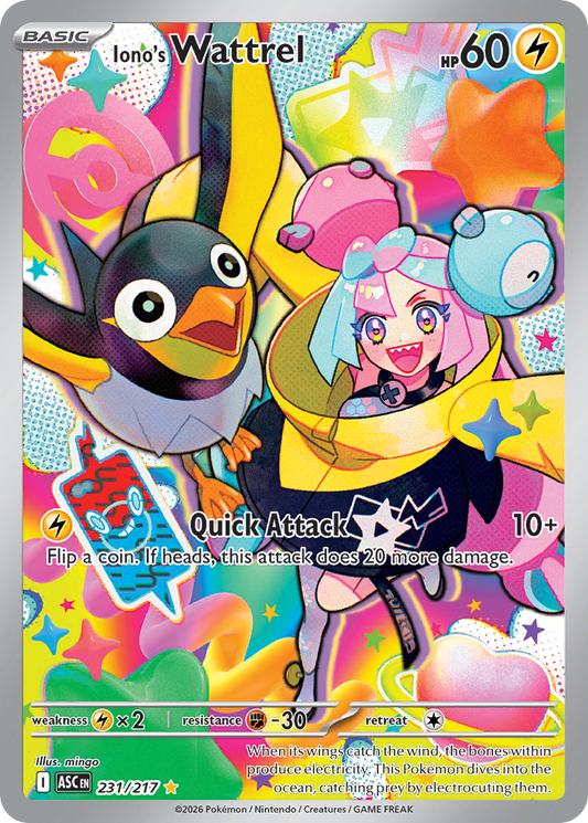 Iono's Wattrel - 231/217 - holofoil - Ascended Heroes