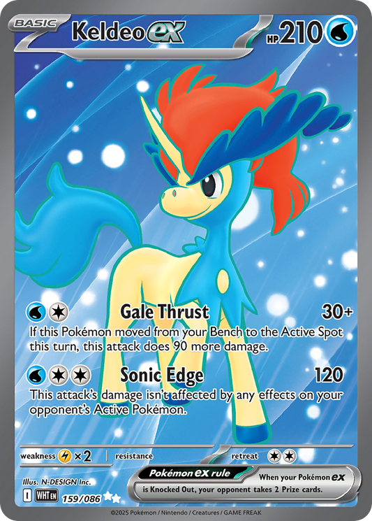 Keldeo ex - 159/086 - holofoil - White Flare