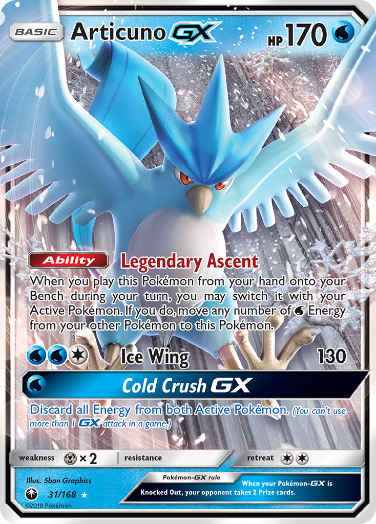Articuno-GX - 31/168 - holofoil - Celestial Storm