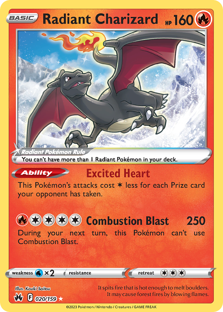 Radiant Charizard - 020/159 - holofoil - Crown Zenith