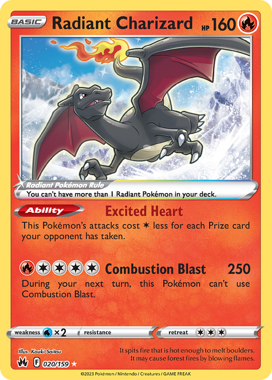 Radiant Charizard - 020/159 - holofoil - Crown Zenith