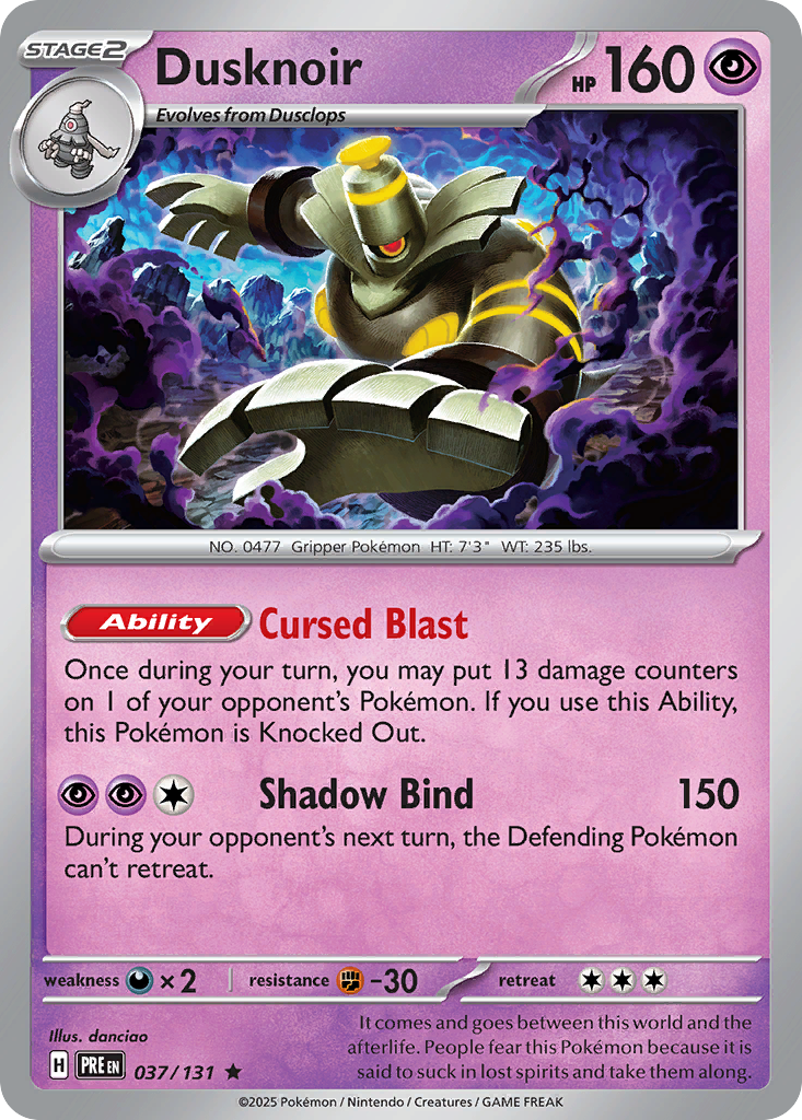 Dusknoir - 037/131 - pokeBallReverseHolofoil - Prismatic Evolutions