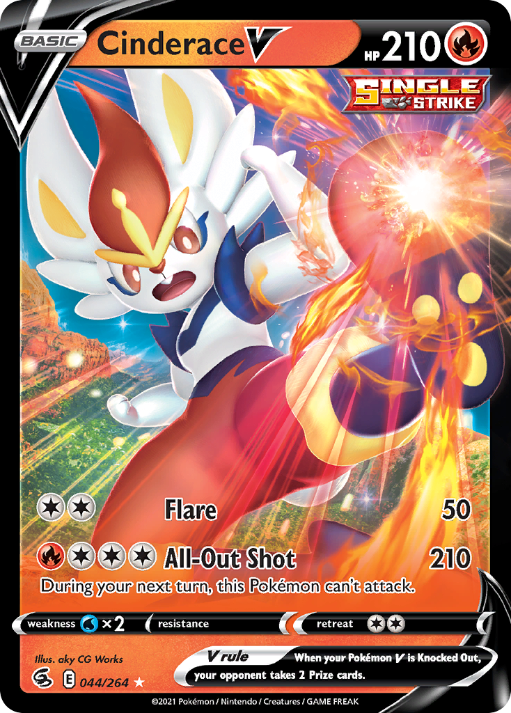 Cinderace V - 044/264 - holofoil - Fusion Strike