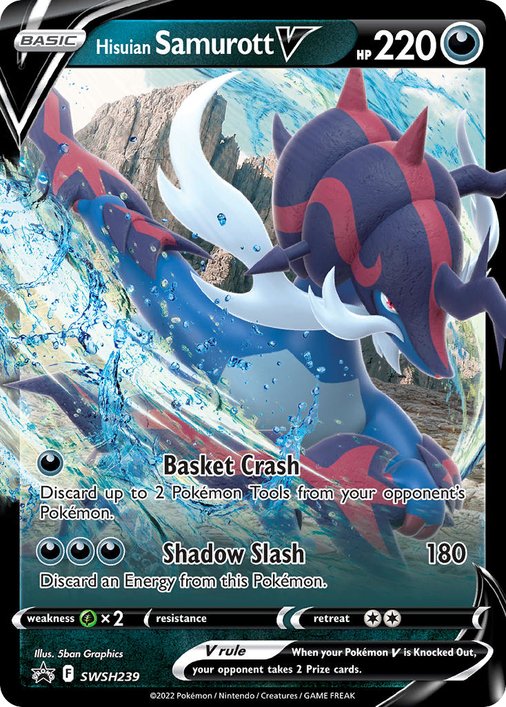 Hisuian Samurott V - 239/307 - holofoil - SWSH Black Star Promos